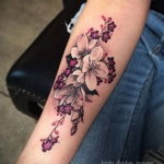 женские тату цветы 18.11.2019 №006 -female tattoo flowers- tatufoto.com