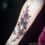 женские тату цветы 18.11.2019 №026 -female tattoo flowers- tatufoto.com
