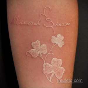 пример белого рисунка татуировки 11.11.2019 №102 -Tattoos in white- tatufoto.com