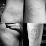 пример белого рисунка татуировки 11.11.2019 №189 -Tattoos in white- tatufoto.com