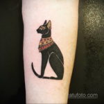 тату Египетская кошка 18.11.2019 №001 -Egyptian cat tattoo- tatufoto.com
