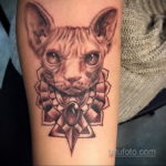 тату Египетская кошка 18.11.2019 №012 -Egyptian cat tattoo- tatufoto.com