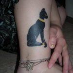 тату Египетская кошка 18.11.2019 №020 -Egyptian cat tattoo- tatufoto.com