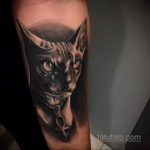 тату Египетская кошка 18.11.2019 №021 -Egyptian cat tattoo- tatufoto.com