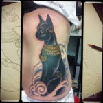 тату Египетская кошка 18.11.2019 №031 -Egyptian cat tattoo- tatufoto.com