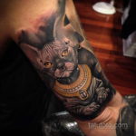 тату Египетская кошка 18.11.2019 №032 -Egyptian cat tattoo- tatufoto.com