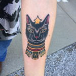 тату Египетская кошка 18.11.2019 №037 -Egyptian cat tattoo- tatufoto.com