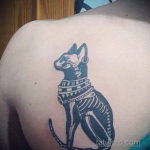 тату Египетская кошка 18.11.2019 №038 -Egyptian cat tattoo- tatufoto.com