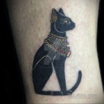 тату Египетская кошка 18.11.2019 №040 -Egyptian cat tattoo- tatufoto.com