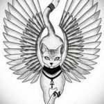 тату Египетская кошка 18.11.2019 №049 -Egyptian cat tattoo- tatufoto.com