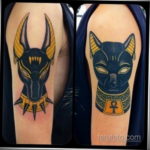 тату Египетская кошка 18.11.2019 №051 -Egyptian cat tattoo- tatufoto.com