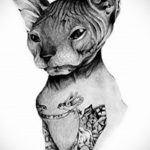 тату Египетская кошка 18.11.2019 №055 -Egyptian cat tattoo- tatufoto.com