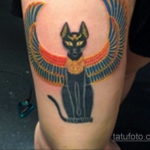 тату Египетская кошка 18.11.2019 №059 -Egyptian cat tattoo- tatufoto.com