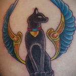 тату Египетская кошка 18.11.2019 №067 -Egyptian cat tattoo- tatufoto.com