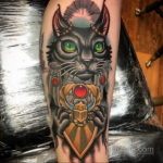 тату Египетская кошка 18.11.2019 №070 -Egyptian cat tattoo- tatufoto.com