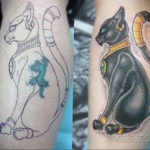 тату Египетская кошка 18.11.2019 №072 -Egyptian cat tattoo- tatufoto.com