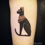 тату Египетская кошка 18.11.2019 №076 -Egyptian cat tattoo- tatufoto.com