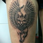 тату Египетская кошка 18.11.2019 №077 -Egyptian cat tattoo- tatufoto.com