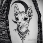 тату Египетская кошка 18.11.2019 №079 -Egyptian cat tattoo- tatufoto.com