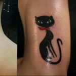 тату Египетская кошка 18.11.2019 №080 -Egyptian cat tattoo- tatufoto.com