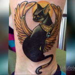 тату Египетская кошка 18.11.2019 №085 -Egyptian cat tattoo- tatufoto.com