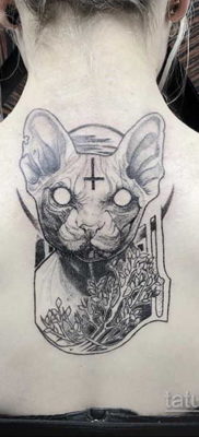 тату Египетская кошка 18.11.2019 №091 -Egyptian cat tattoo- tatufoto.com