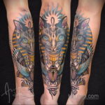 тату Египетская кошка 18.11.2019 №095 -Egyptian cat tattoo- tatufoto.com