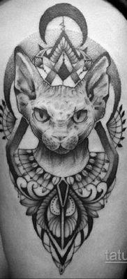 тату Египетская кошка 18.11.2019 №098 -Egyptian cat tattoo- tatufoto.com
