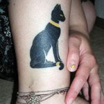 тату Египетская кошка 18.11.2019 №099 -Egyptian cat tattoo- tatufoto.com
