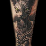 тату Египетская кошка 18.11.2019 №102 -Egyptian cat tattoo- tatufoto.com