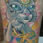 тату Египетская кошка 18.11.2019 №111 -Egyptian cat tattoo- tatufoto.com