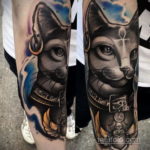 тату Египетская кошка 18.11.2019 №128 -Egyptian cat tattoo- tatufoto.com