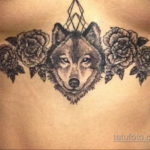 тату волка женские 18.11.2019 №013 -wolf tattoo women- tatufoto.com