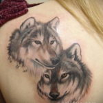 тату волка женские 18.11.2019 №021 -wolf tattoo women- tatufoto.com