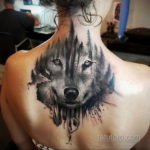 тату волка женские 18.11.2019 №031 -wolf tattoo women- tatufoto.com