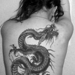 тату дракон женские 18.11.2019 №013 -dragon tattoos for women- tatufoto.com