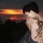 тату дракон женские 18.11.2019 №029 -dragon tattoos for women- tatufoto.com