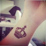 тату корона женская 18.11.2019 №024 -female crown tattoo- tatufoto.com