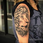 тату лев женская 18.11.2019 №016 -female lion tattoo- tatufoto.com