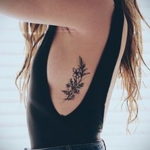 тату на боку женские 18.11.2019 №045 -side tattoos for women- tatufoto.com