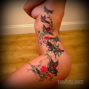 тату на боку женские 18.11.2019 №066 -side tattoos for women- tatufoto.com