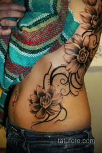 тату на боку женские 18.11.2019 №067 -side tattoos for women- tatufoto.com