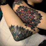 тату на локоть женские 18.11.2019 №004 -tattoo on the elbow- tatufoto.com