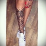 тату на ноге женские 18.11.2019 №001 -women leg tattoos- tatufoto.com