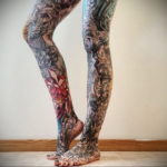 тату на ноге женские 18.11.2019 №004 -women leg tattoos- tatufoto.com