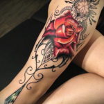 тату на ноге женские 18.11.2019 №005 -women leg tattoos- tatufoto.com