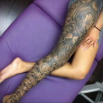 тату на ноге женские 18.11.2019 №013 -women leg tattoos- tatufoto.com