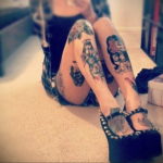 тату на ноге женские 18.11.2019 №017 -women leg tattoos- tatufoto.com