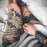 тату на ноге женские 18.11.2019 №023 -women leg tattoos- tatufoto.com