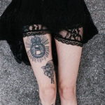 тату на ноге женские 18.11.2019 №035 -women leg tattoos- tatufoto.com
